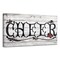 Crafted Creations Black and Beige 'Cheer' Christmas Canvas Wall Art Decor 18" x 36"
